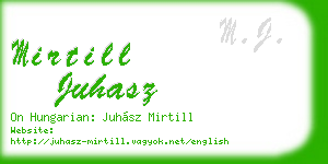 mirtill juhasz business card